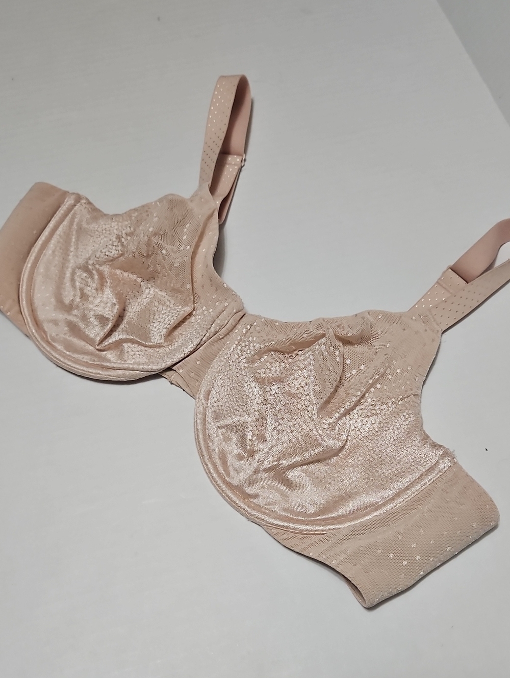 Lilyette Everyday Support Full-Coverage Nude Underwire Padless Bra Size 40D